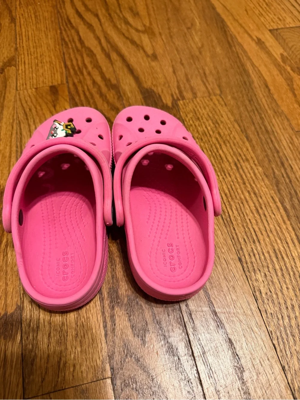 CROCS Kids' Pink Classic Clog with Charm